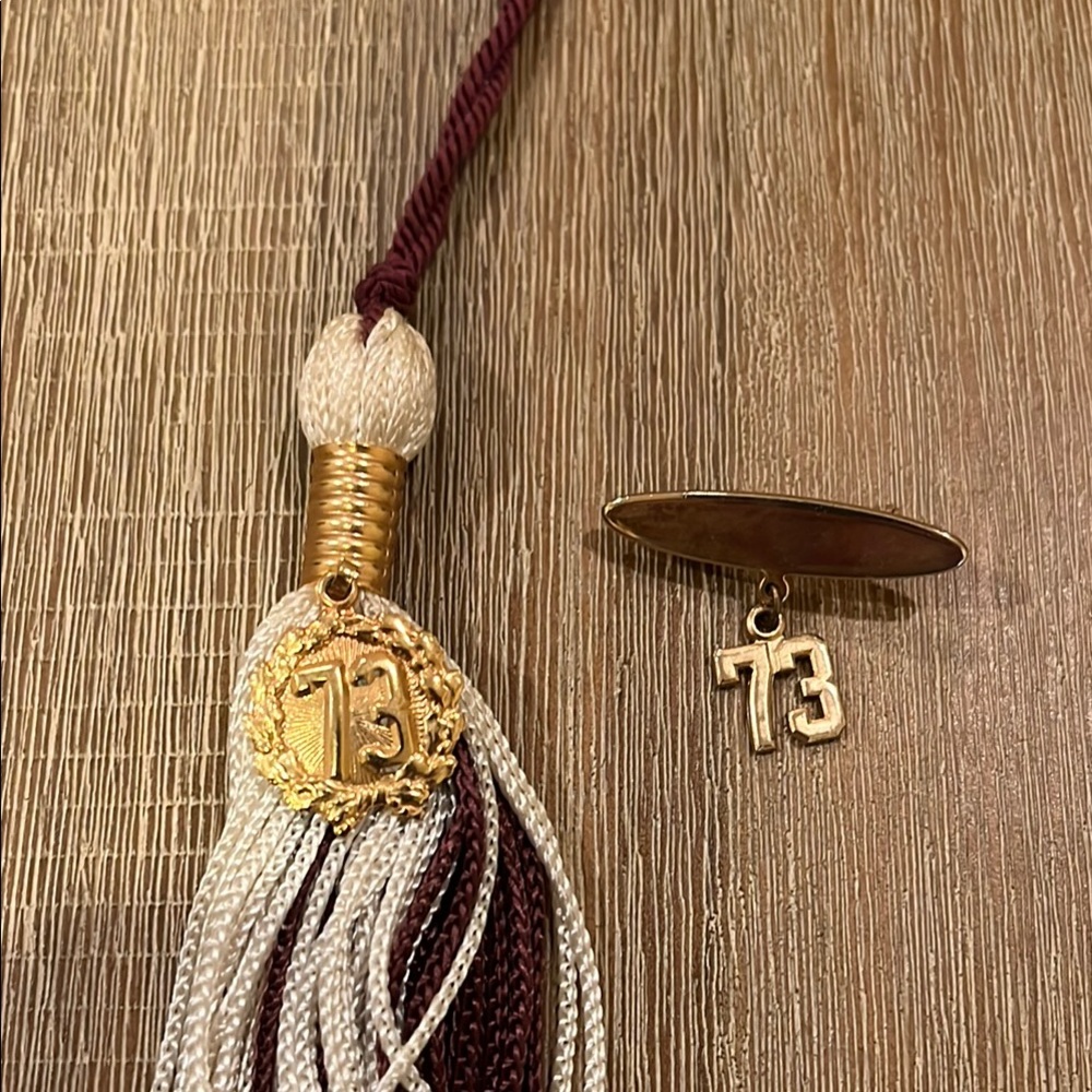 Graduation Tassel 73 Charm & 1973 Pendant